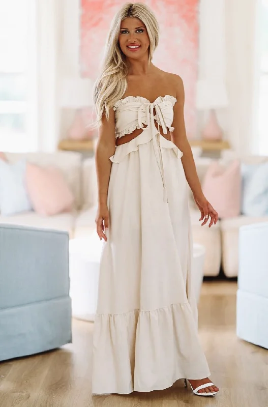 Can We Be Friends Maxi Dress - Ivory Chic Summer Maxi Dress