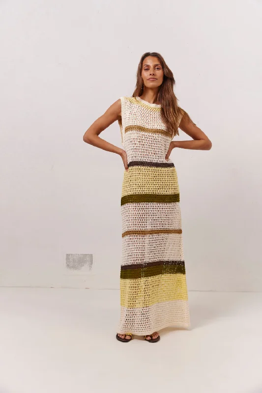 Ezra Knit Maxi Dress Yellow Classic Strapless Maxi Dress