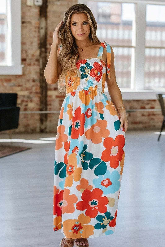 SALE - Genny Floral Print Maxi Dress | S-XL Elegant Velvet Maxi Dress