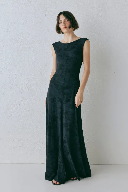 Kemi Maxi Dress Black Trendy V-Neck Maxi Dress