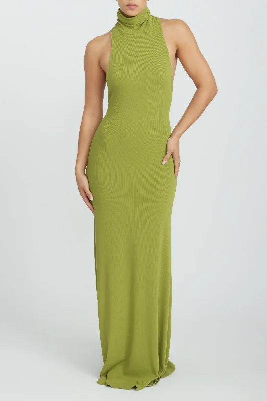 Maeve Maxi Dress - Moss Cozy Wrap Maxi Dress