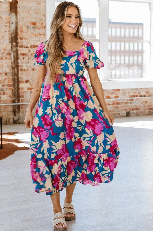 SALE - Weaver Floral Maxi Dress | Size Small Elegant Tiered Maxi Dress