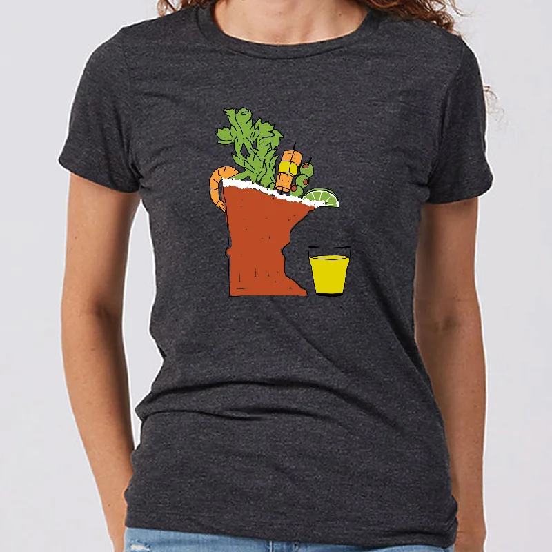 Bloody Mary Minnesota Women's Slim Fit T-Shirt Mesh Canvas Denim