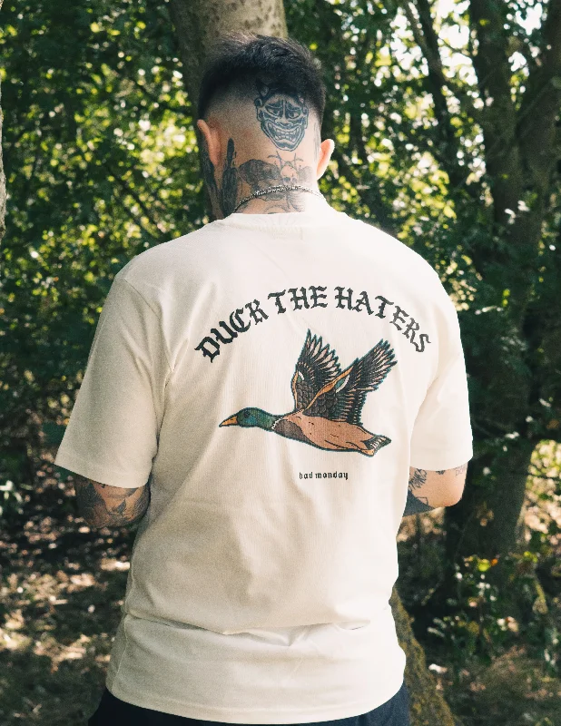 Duck The Haters Tee / Back Print Seamless Knitted Crochet