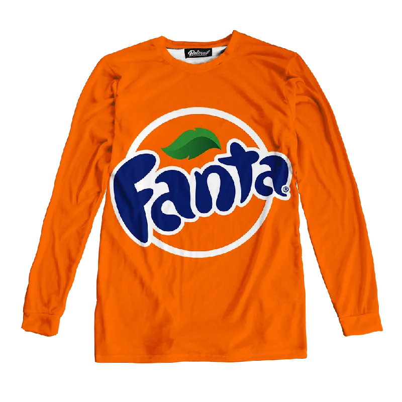 Fanta Orange Soda Unisex Long Sleeve Tee Thin T-Shirt Open Front Quick Dry