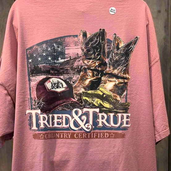 Tried & True Farm Tools Short Sleeve T-shirt Mens or Womens Terry Blend Velvet Blend Canvas Blend