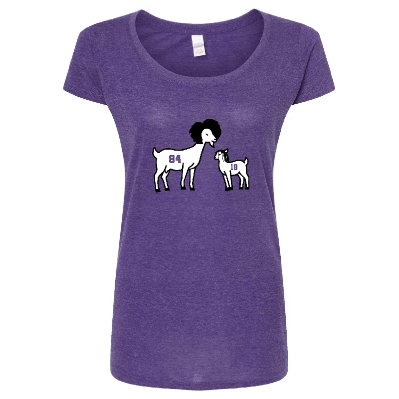 Football GOATS Minnesota Women's Slim Fit T-Shirt Graphic Embroidered Appliqued