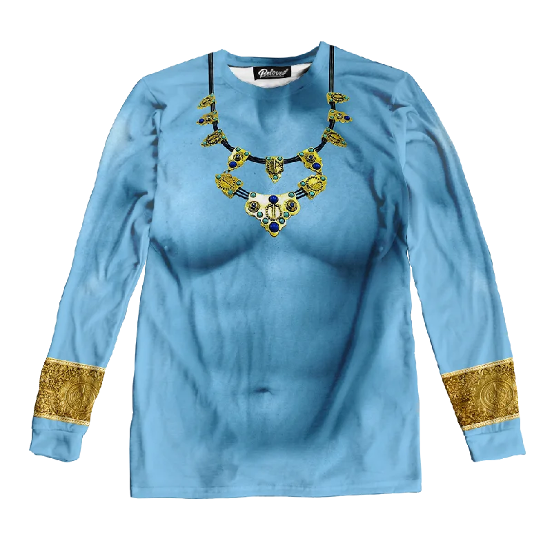 Genie Bod Unisex Long Sleeve Tee Fleece Fabric Down Fabric Feather Fabric