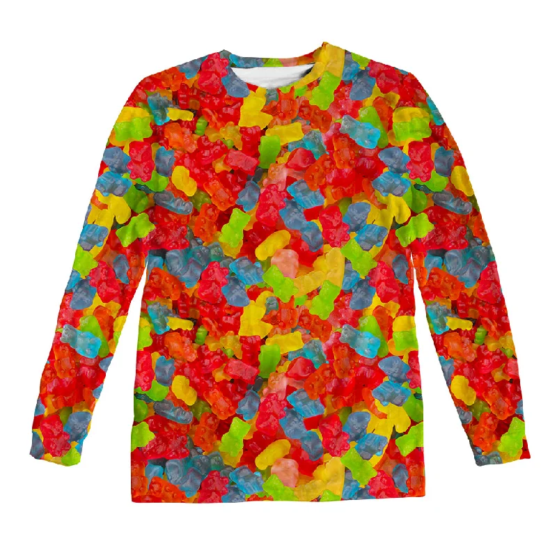 Gummy Bear Unisex Long Sleeve Tee Chenille Fabric Brocade Fabric Lace Fabric