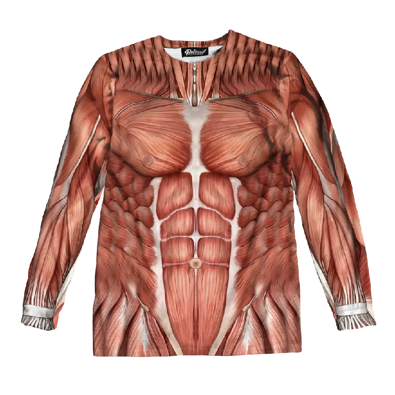 Human Anatomy Unisex Long Sleeve Tee Anti-Pilling Machine Wash Handmade