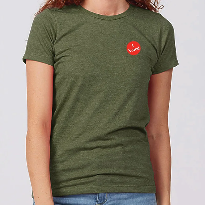 I Voted Minnesota (Small) Women's Slim Fit T-Shirt Elasticated Padded Insulated