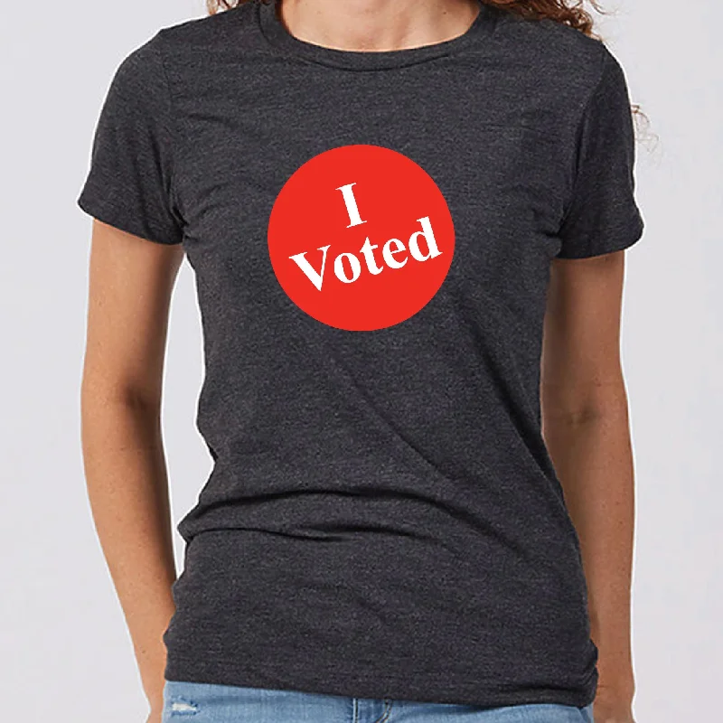 I Voted Minnesota Women's Slim Fit T-Shirt Handmade Hand-knitted Hand-woven