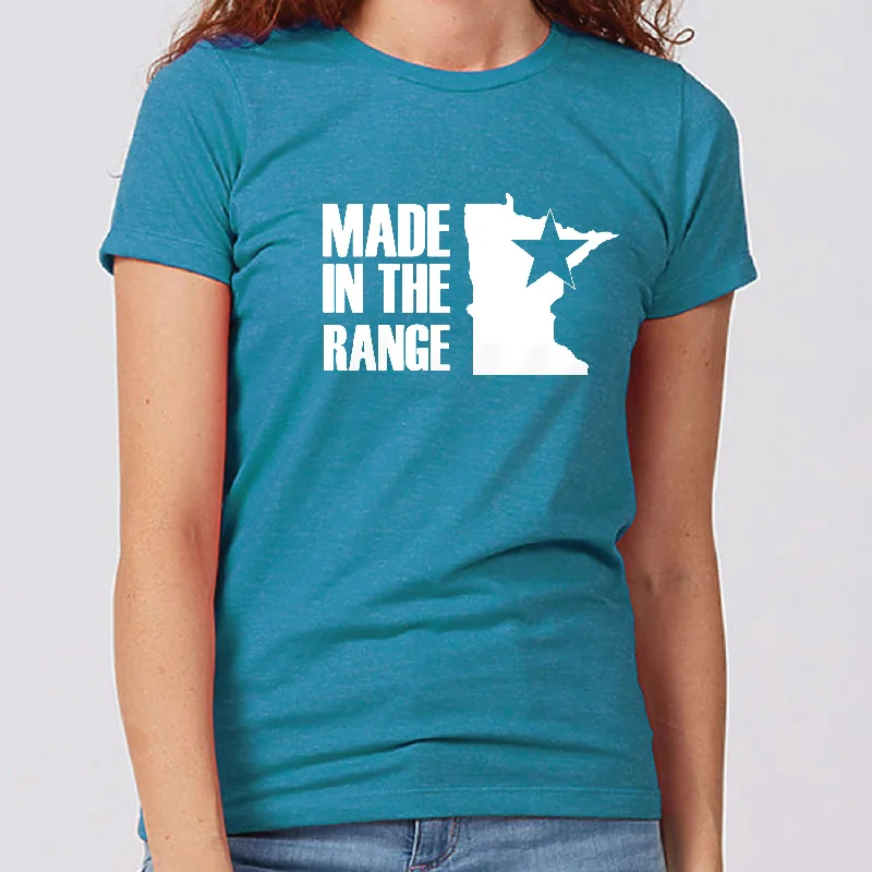 Made in the Range Minnesota Women's Slim Fit T-Shirt Graphic T-Shirt Round Neck Polyester