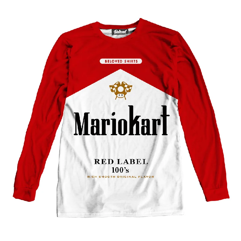 Mariokart Unisex Long Sleeve Tee Anti-Shrink Durable Soft