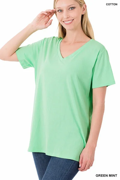 Mint Vneck Tee Hooded Caped Shawl Collar