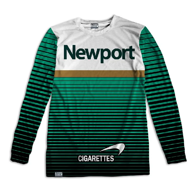 Newport Unisex Long Sleeve Tee Graphic T-Shirt Round Neck Polyester