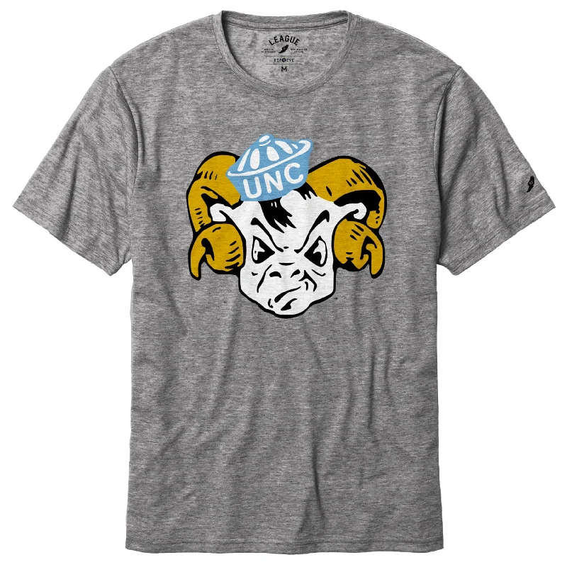 North Carolina Tar Heels Vintage Rameses T-Shirt Spandex Blend Rayon Blend Denim Blend