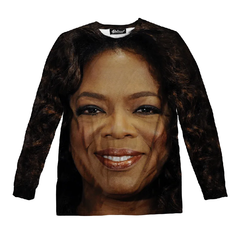 Oprah Unisex Long Sleeve Tee Casual Formal Business