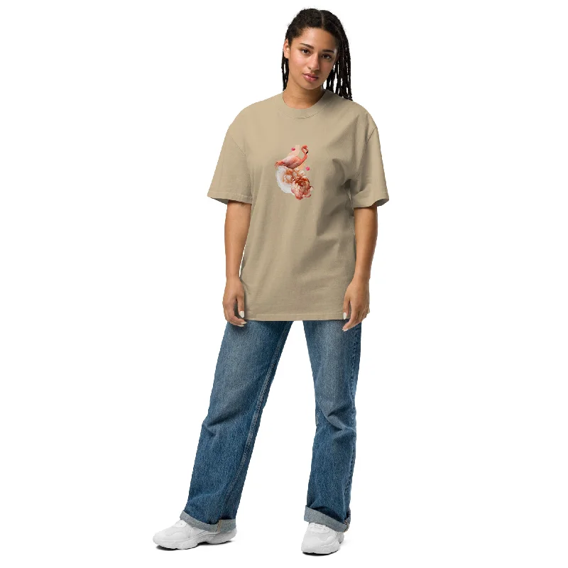 Oversized Faded T-Shirt - Relaxed Fit, Vintage Look for Everyday Comfort Zippered Front Buttoned Front Snap Front