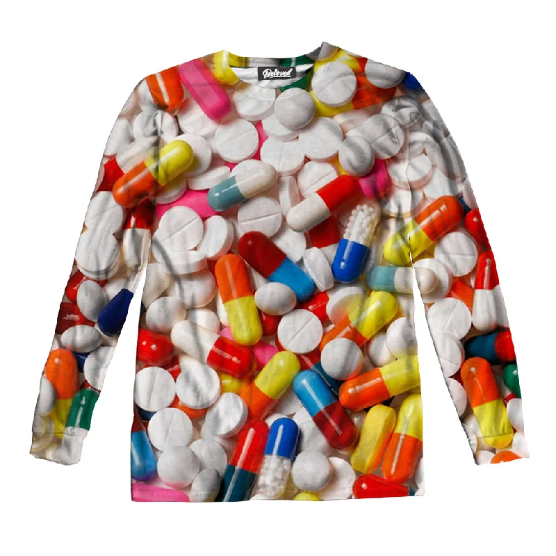 Pills Unisex Long Sleeve Tee Casual Formal Business