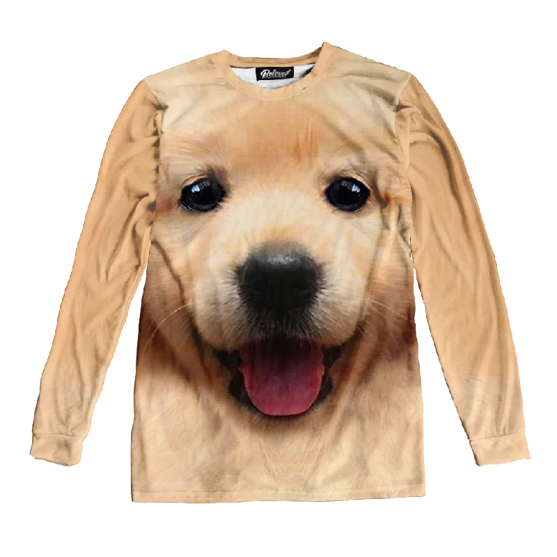 Puppy Dog Eyes Unisex Long Sleeve Tee Elegant Classic Vintage