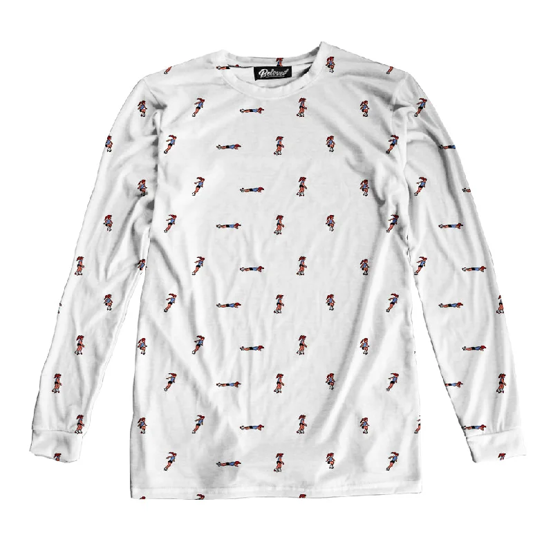 Sk8 Bit Unisex Long Sleeve Tee Iron Safe Non-Iron Wrinkle Free