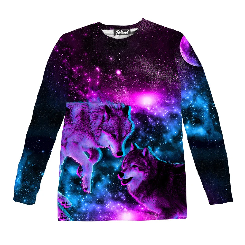 Space Wolves Unisex Long Sleeve Tee Fitted T-Shirt Seamless Stretchy