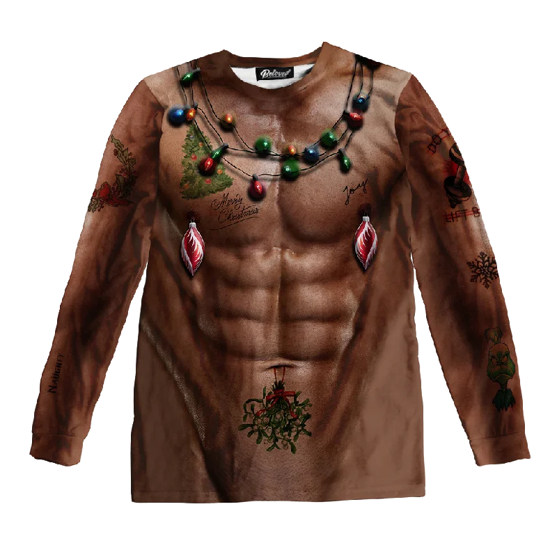 Swole Christmas Unisex Long Sleeve Tee Fashionable Trendy Casual