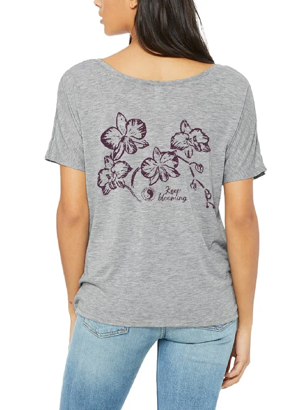 T&C Surf Brushed Orchid Slouchy Crew Tee Fashionable Trendy Casual