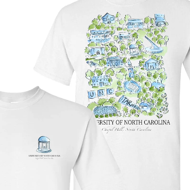 University of North Carolina at Chapel Hill Artwork T-Shirt by Cambron Farris Lace Blend Ribbed Blend Corduroy Blend