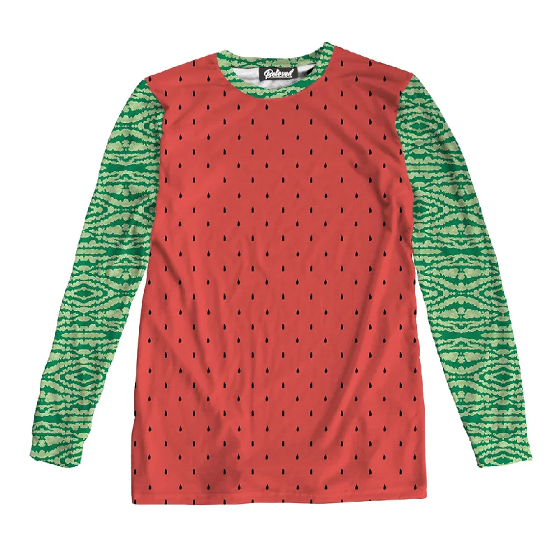 Watermelon Unisex Long Sleeve Tee Seamless Knitted Crochet