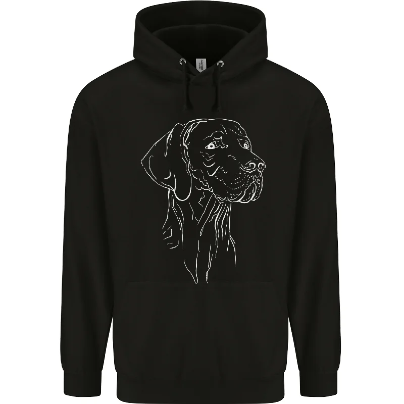 A Weimaraner Face Mens 80% Cotton Hoodie Hoodie Sweatshirt Pullover