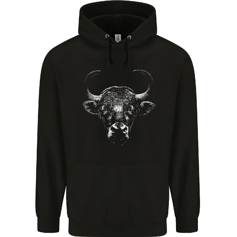 A Wild Bull Mens 80% Cotton Hoodie Hoodie with Half-Zip Sporty Casual