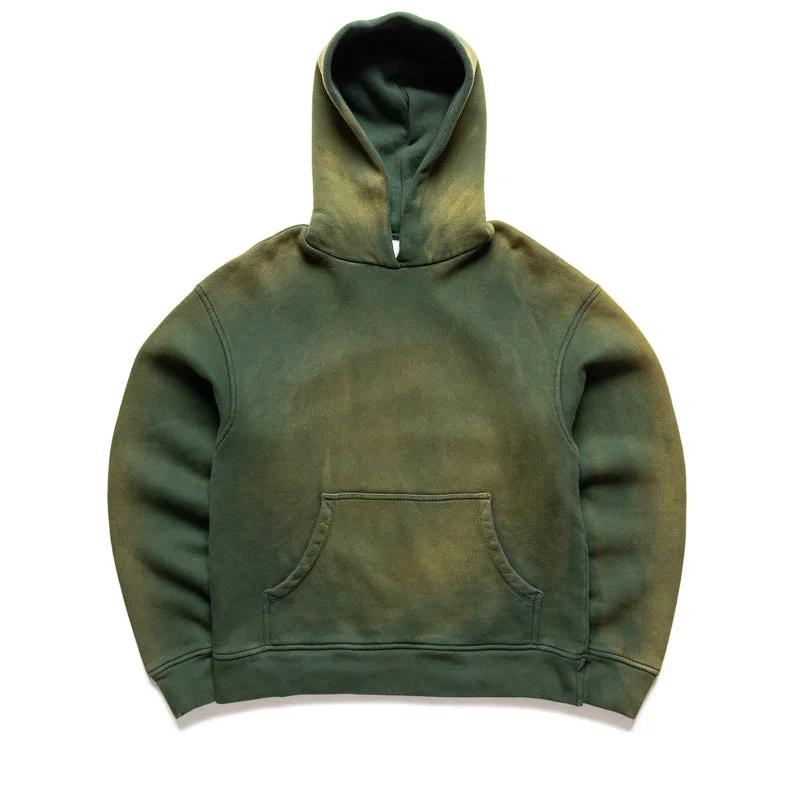 Alchemist Fringe Hoodie - Moss Hoodie with Drawcord Adjustable Secure