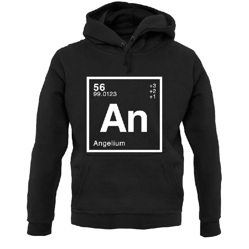 Angel - Periodic Element Unisex Hoodie Hoodie with Hem Frayed Vintage Worn