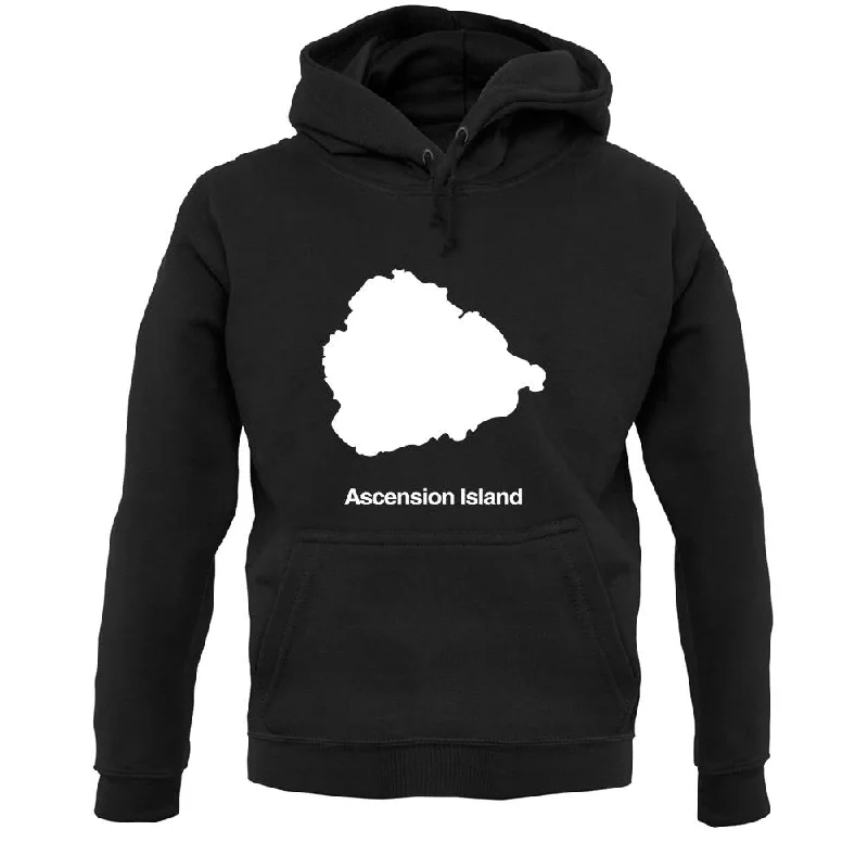 Ascension Island Silhouette Unisex Hoodie Hoodie with Patch Decorative Personalized