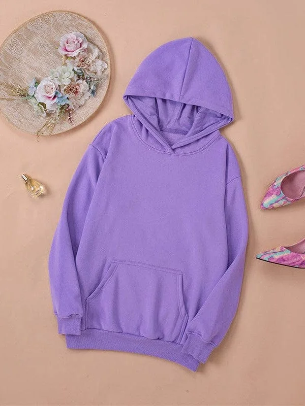 Blank Hoodie Hoodie with Puffed Sleeves Voluminous Trendy