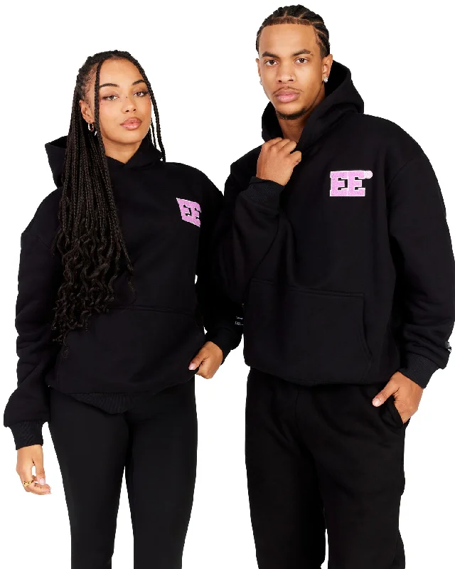 Collegiate V2 Hoodie - Black Graphic Hoodie Design Print