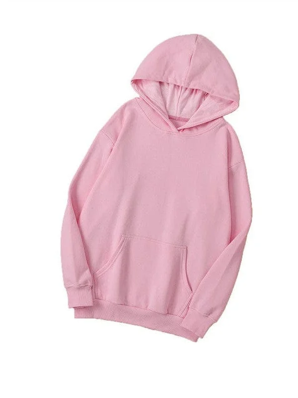 Comfortable Sweatshirt Hoodie with Hem Applique Textured Unique