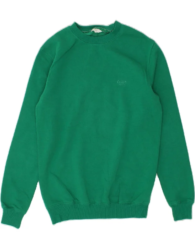 COTTON TRADERS Mens Sweatshirt Jumper Small Green Cotton Hoodie Dress Longline Feminine