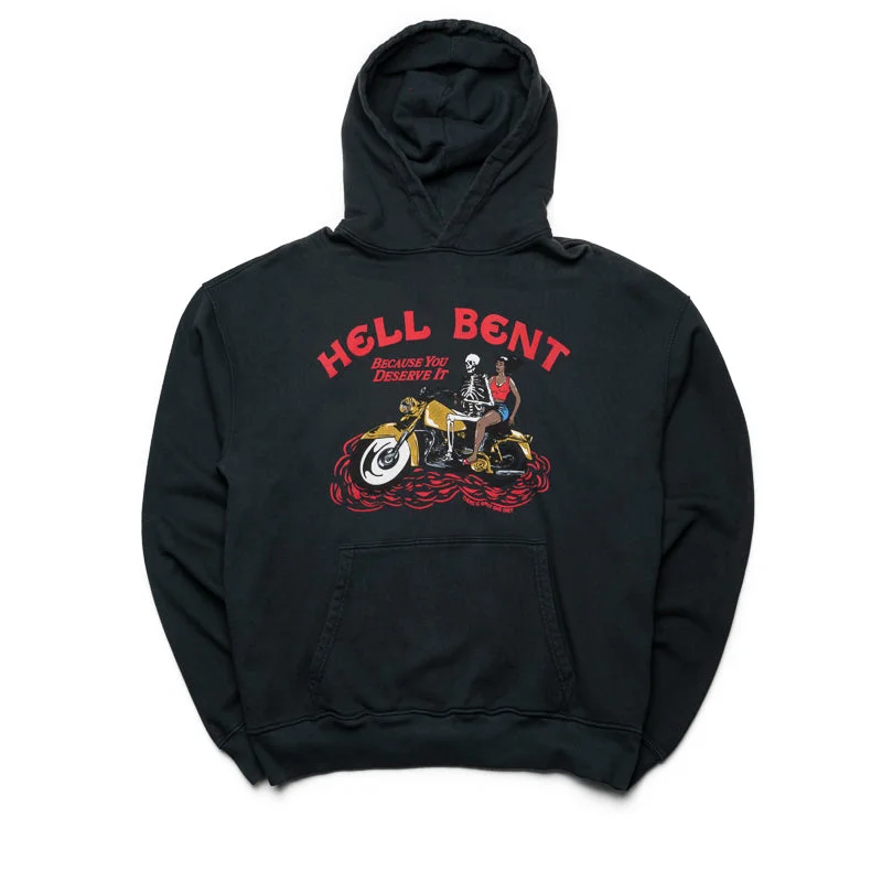 Diet Starts Monday Hell Bent Hoodie - Vintage Black Hoodie with Set-In Sleeves Structured Classic