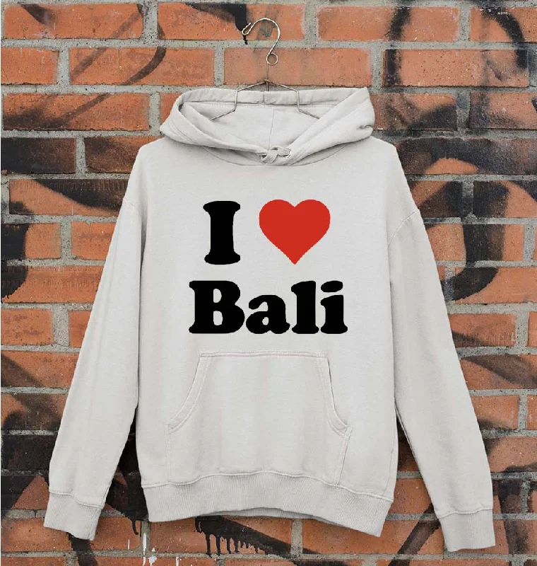 I Love Bali Unisex Hoodie for Men/Women Hoodie with Cuffed Sleeves Snug Secure