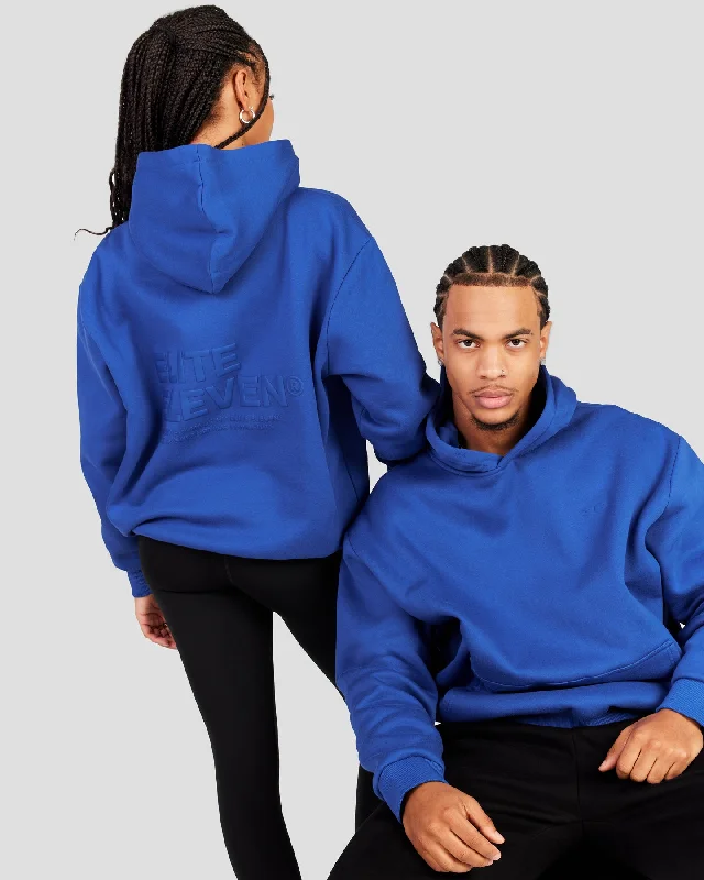 Icon Hoodie - Azure Hoodie with Hem Ribbing Snug Secure