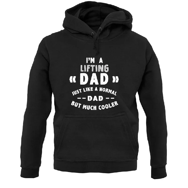 I'm A Lifting Dad Unisex Hoodie Hoodie with Hidden Zipper Minimalist Clean