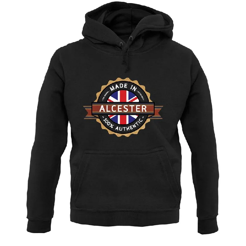 Made In Alcester 100% Authentic Unisex Hoodie Hoodie with Side Slits Relaxed Casual