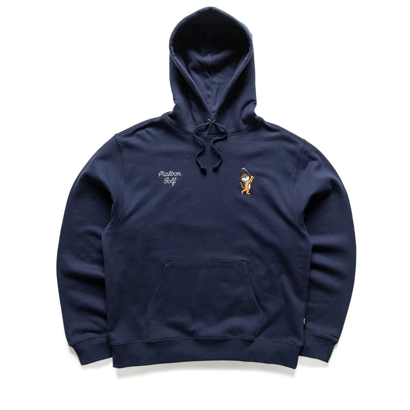 Malbon Golf Tiger Buckets Hoodie - Navy Hoodie with High-Low Hem Asymmetrical Trendy