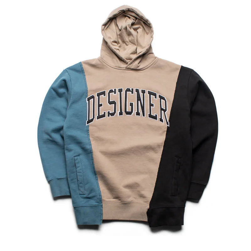 Market Designer Panel Hoodie - Wave Hoodie Jacket Zipper Layering