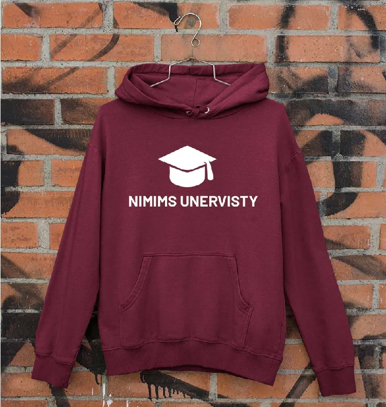 NMIMS Unisex Hoodie for Men/Women Hoodie with Rolled Sleeves Casual Relaxed