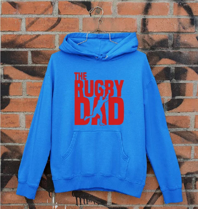 Rugby Dad Unisex Hoodie for Men/Women Hoodie with Embroidery Detailed Premium