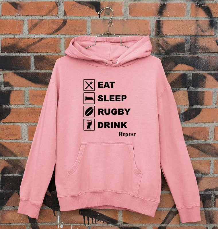 Rugby Unisex Hoodie for Men/Women Hoodie with Back Slit Movement Comfort